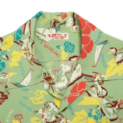 Sun Surf Shirts|Hawaiian Shirt<Symbol of The Islands Hawaiian Shirt Green