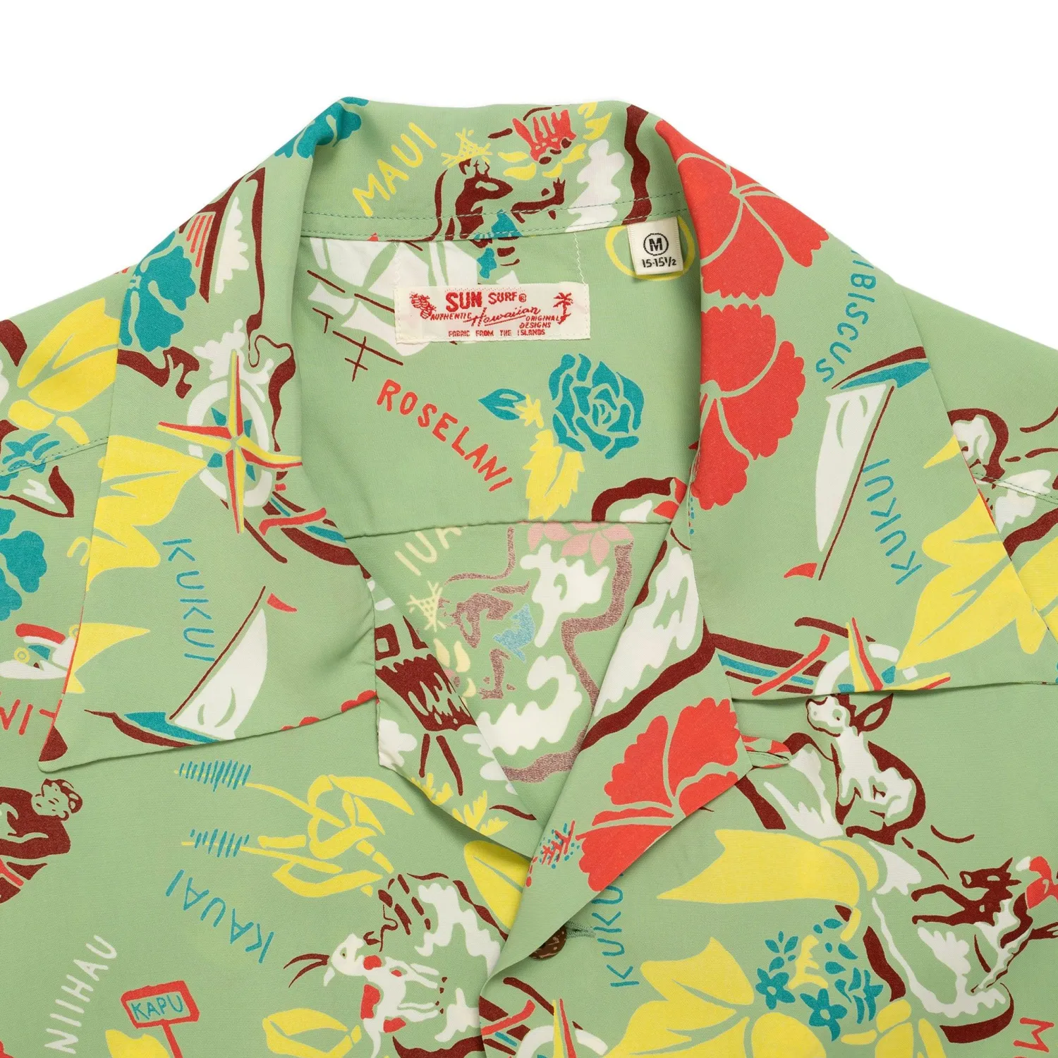Sun Surf Shirts|Hawaiian Shirt<Symbol of The Islands Hawaiian Shirt Green