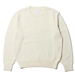 The Real McCoy's Knitwear<Cotton Crewneck Sweater Ecru