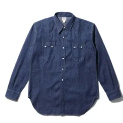 The Real McCoy's Shirts<Denim Western Shirt / Sawtooth Indigo