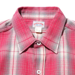 The Real McCoy's Shirts<8HU Ombre Check Summer Flannel Shirt Pink