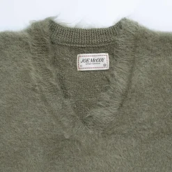 The Real McCoy's Knitwear<Joe McCoy V-Neck Mohair Sweater Mint
