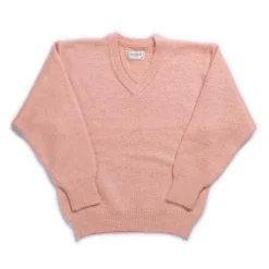 The Real McCoy's Knitwear<Joe McCoy V-Neck Mohair Sweater Flamingo