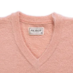 The Real McCoy's Knitwear<Joe McCoy V-Neck Mohair Sweater Flamingo