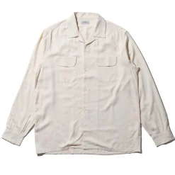 The Real McCoy's Shirts<Open Collar Rayon Shirt Ecru