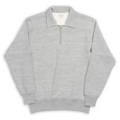 The Real McCoy's Sweatshirts & Hoodies<10.oz Loopwheel 1/4 Zip Sweatshirt Grey