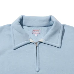The Real McCoy's Sweatshirts & Hoodies<10.oz Loopwheel 1/4 Zip Sweatshirt Saxe Blue