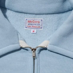 The Real McCoy's Sweatshirts & Hoodies<10.oz Loopwheel 1/4 Zip Sweatshirt Saxe Blue