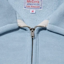 The Real McCoy's Sweatshirts & Hoodies<10.oz Loopwheel 1/4 Zip Sweatshirt Saxe Blue