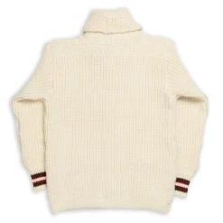 The Real McCoy's Knitwear<Striped Shawl Collar Cardigan Ecru