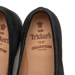 Tricker's Tricker's<Trickers x Clutch Cafe Leon Horsebit Loafer Black Repello Suede