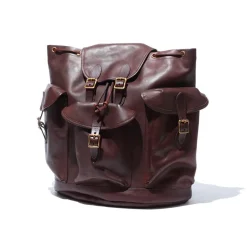 Vasco Vasco<Leather Army Rucksack Brown