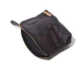 Vasco Vasco<Leather Travel Pouch Black Roughout