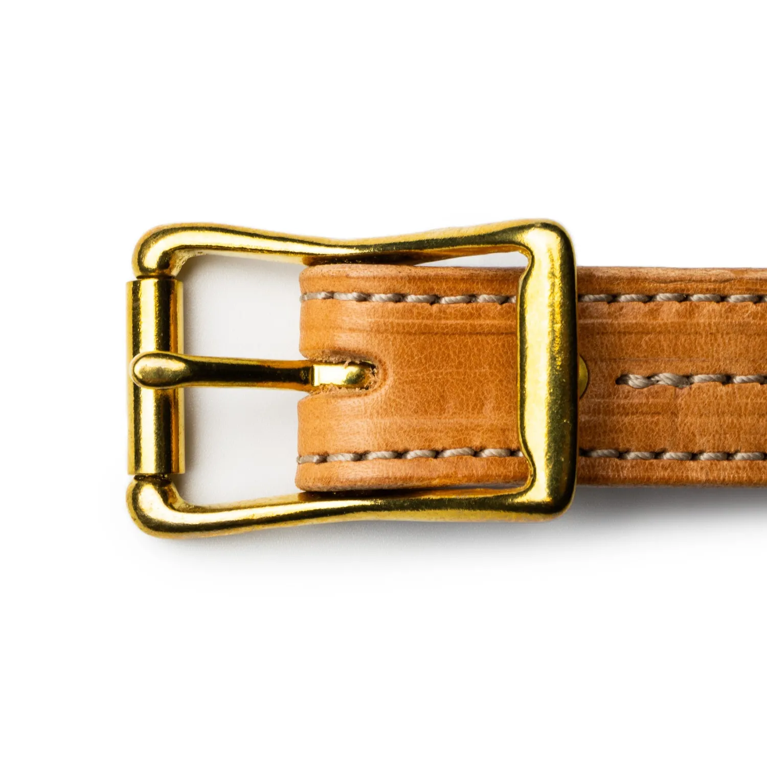 Yuketen Yuketen<1" Triple Stitch Belt Russet w/Natural Stitch