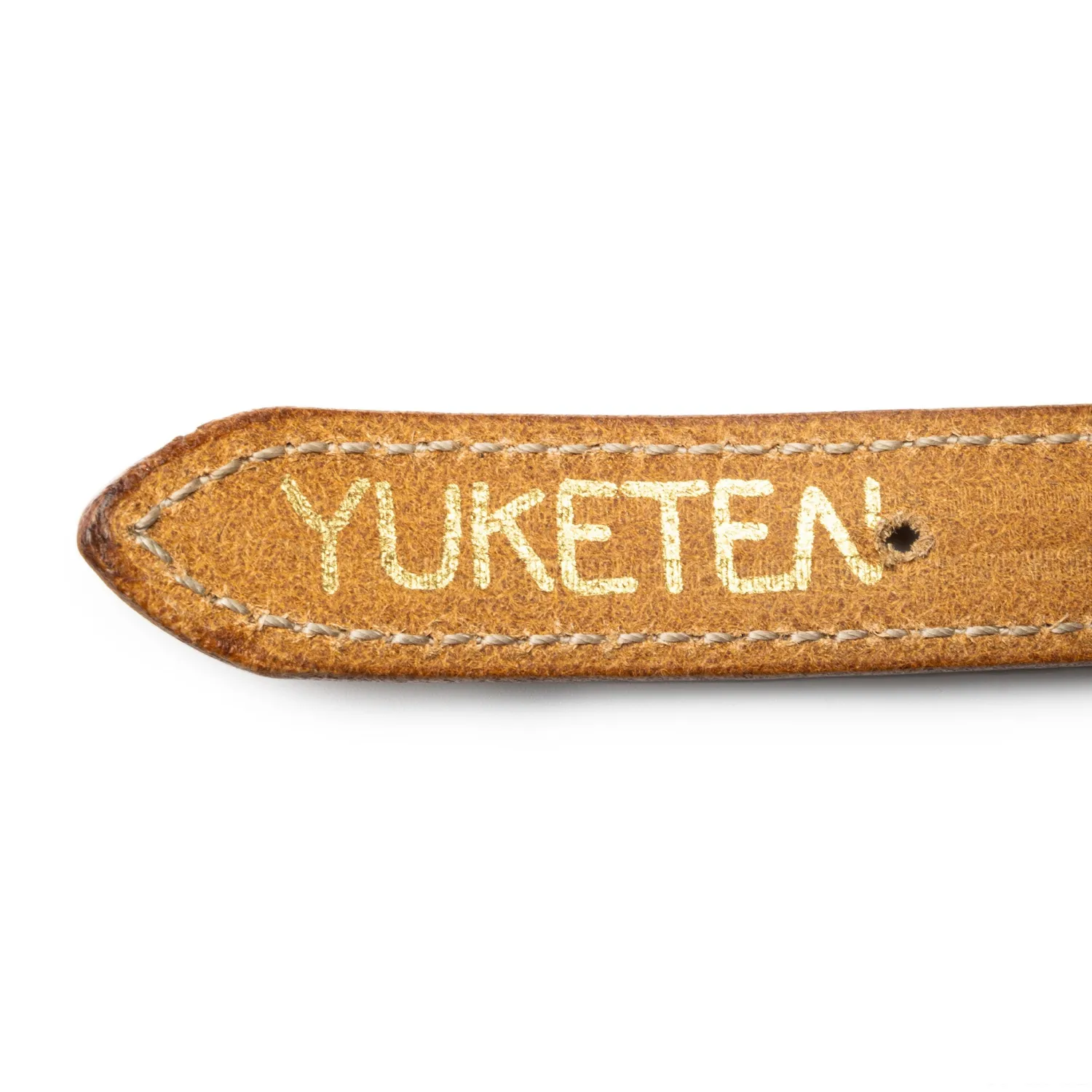 Yuketen Yuketen<1" Triple Stitch Belt Russet w/Natural Stitch