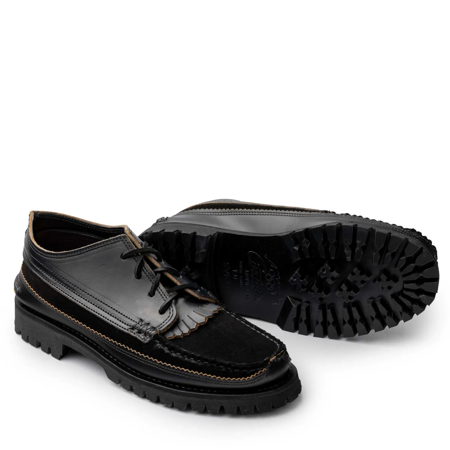 Yuketen Yuketen<Semi Handsewn Maine Guide Ox DB w/Kiltie Black