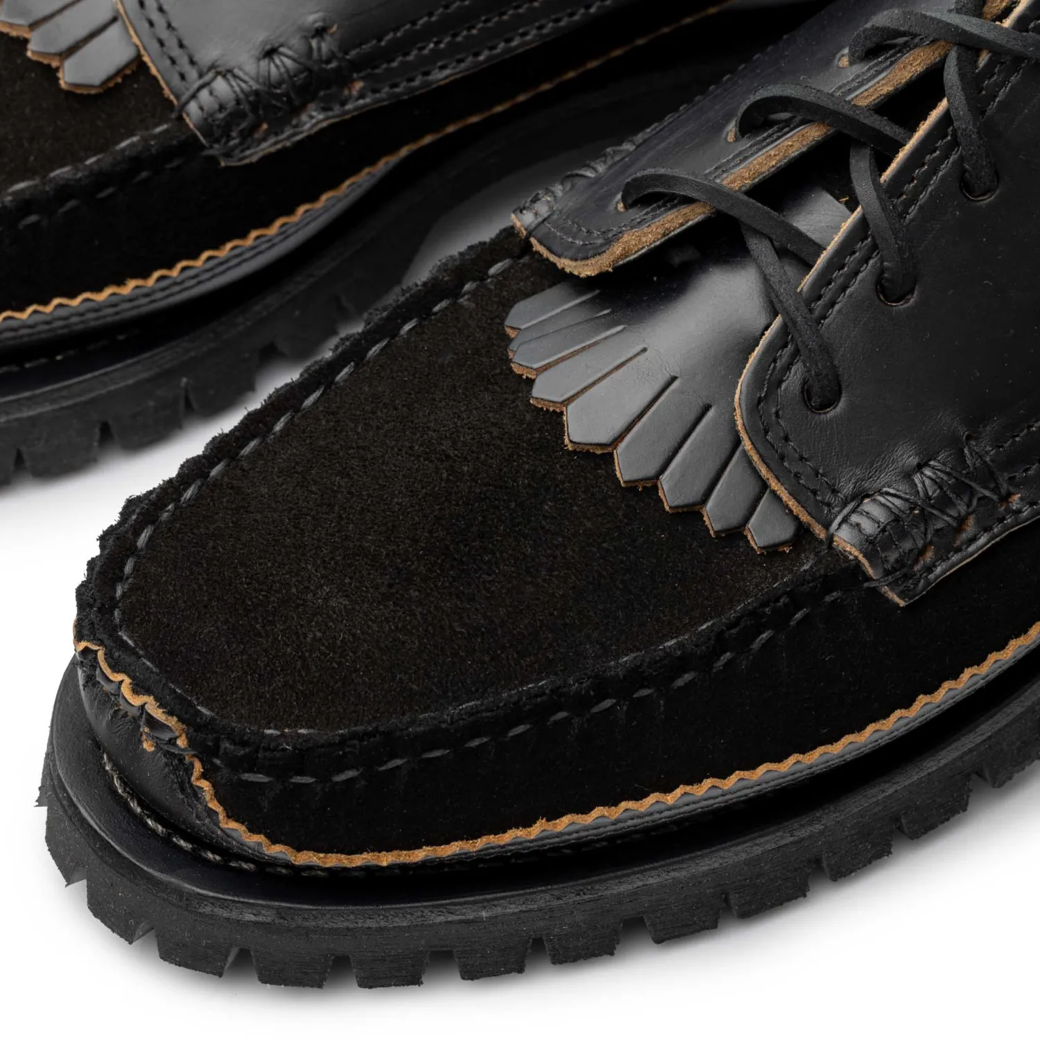 Yuketen Yuketen<Semi Handsewn Maine Guide Ox DB w/Kiltie Black